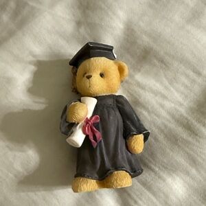 Avon Graduation Bear with Black Gown and Red Bow